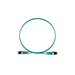 Jumper de Fibra Optica Multimodo 50/125 OM4, LC-LC Duplex, LSZH, Color Aqua, 2 Metros - Toer
