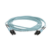 Jumper de Fibra Optica Multimodo 50/125 OM4, LC-LC Duplex, OFNR (Riser), Color Aqua, 20 Metros - Toer