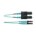 Jumper de Fibra Optica Multimodo 50/125 OM4, LC-SC Duplex, OFNR (Riser), Color Aqua, 3 Metros - Toer