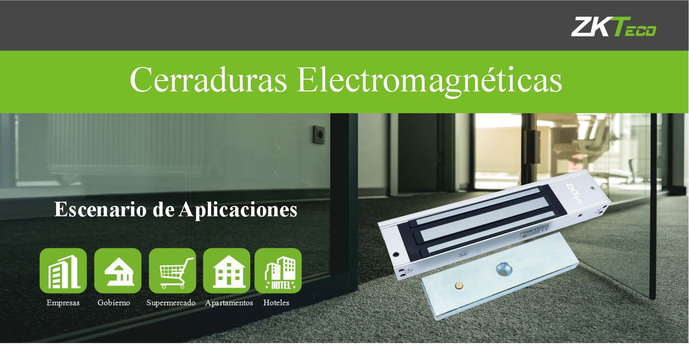 ZKTECO LM120YPAK - Paquete de contrachapa magnética de 120 kg o 264 lb, incluye soporte para instalación en ZL y Gabinete de energía con salida de 12 VDC, soporta batería de respaldo