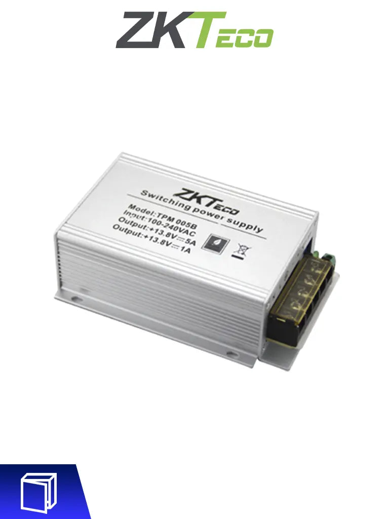 ZKTECO TPM005B - Fuente de Poder para Gabinete ZKTECO GABMET ZKT065003  / 110V de Entrada / 12V de Salida / Compatible con Paneles InBio