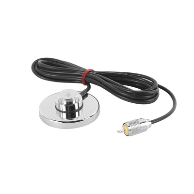 Montaje Magnético para Antenas de 3/4"(NMO), 3.5 m de Cable RG58U y Conector UHF (PL259) Macho.