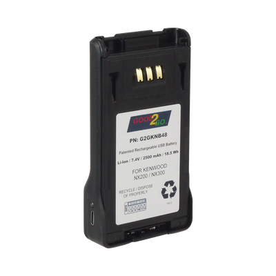 Batería Li-Ion 2000 mAh  para radios Kenwood NX200/300.