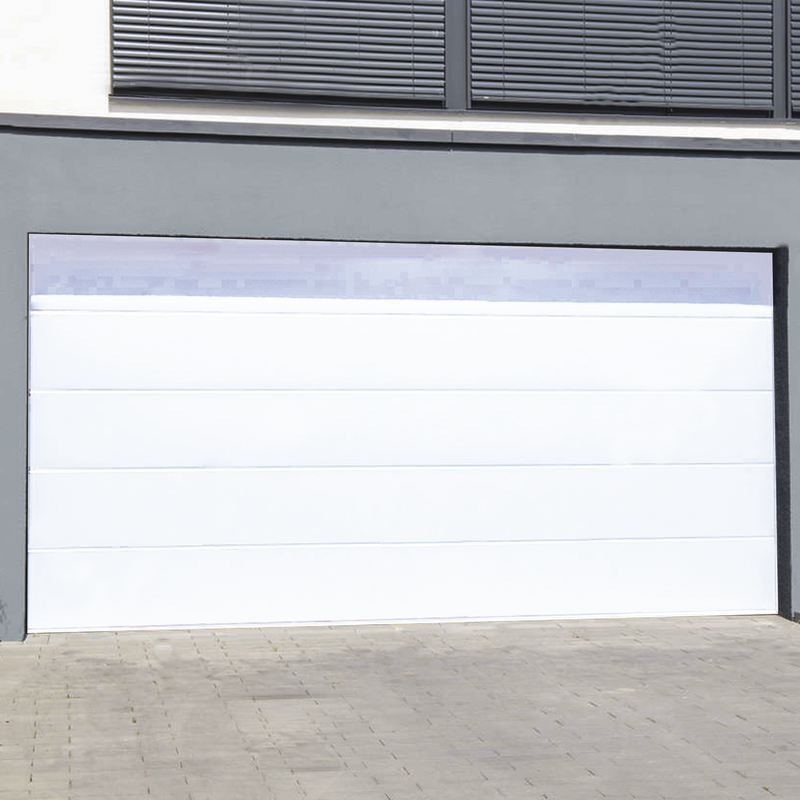 GARAGE-109 Puerta de Garage de Alta Calidad / Linea Central / Color Blanco 10X9 pies,  AISLADA, Estilo Americana.