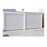 Puerta de Garage de Alta Calidad / Linea Central / Color Blanco 14X7 pies,  AISLADA, Estilo Americana. - Toer