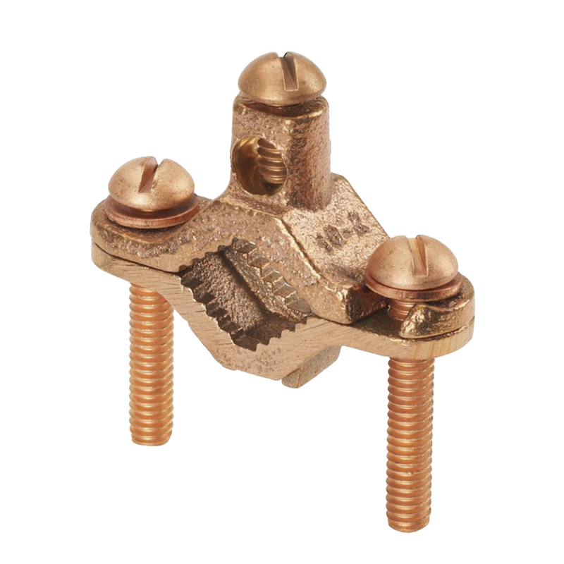GPC2-1D-C Abrazadera de Bronce para Tierra Física para Conductor 2 AWG, 1 Pieza