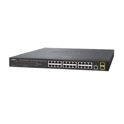GS-4210-24T2S Switch Administrable Capa 2 de 24 Puertos Gigabit 10/100/1000T, 2 Puertos SFP 100/1000X , Cuenta con una Interfaz de Consola