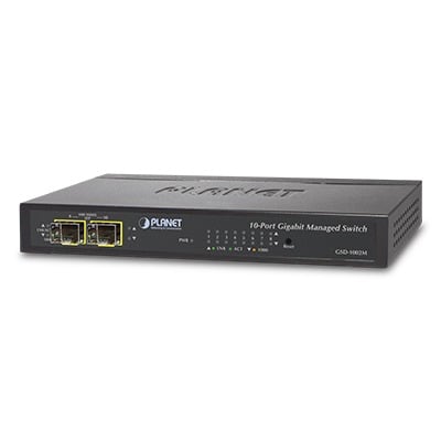 GSD-1002M Switch Administrable de Escritorio 8 Puertos Giga + 2 Puertos SFP