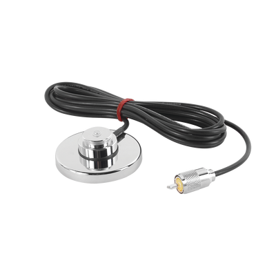 Montaje Magnético para Antenas de 3/4"(NMO), 3.5 m de Cable RG58U y Conector UHF (PL259) Macho. - Toer