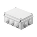 Caja Estanca de PVC Para Derivación y Conexión, 12 Entradas, Tapa Atornillada, 380x300x120 mm (Área interna), Uso Exterior IP55, Material que no Propaga el Fuego y Libre de Hálogenos - Toer