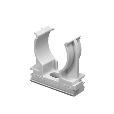 GW-50-601 Soporte de presión (Abrazadera), PVC Auto-extinguible, abierto para tubería de 16 mm