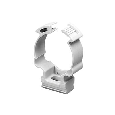 GW-50-606 Soporte de collar (Abrazadera), PVC Auto-extinguible, cerrado para tubería de 20 mm