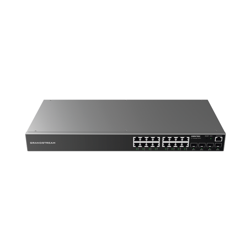 GWN7802 Switch Gigabit Administrable / 16 puertos 10/100/1000 Mbps + 4 Puertos SFP Uplink / Compatible con GWN Cloud.