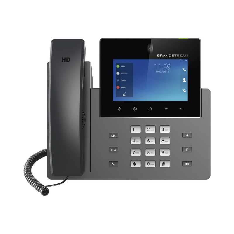 GXV3450 Videoteléfono IP GXV3450 para Android / Pantalla Táctil Capacitiva de 5 Pulgadas 1280 x 720 / Cámara CMOS de 2 Megapíxeles / Wi-Fi 5 y Bluetooth 5.0 / 16 Líneas SIP / PoE/PoE+ / Android 11 / Videoconferencia HD 720p