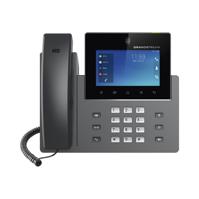 Videoteléfono IP GXV3450 para Android / Pantalla Táctil Capacitiva de 5 Pulgadas 1280 x 720 / Cámara CMOS de 2 Megapíxeles / Wi-Fi 5 y Bluetooth 5.0 / 16 Líneas SIP / PoE/PoE+ / Android 11 / Videoconferencia HD 720p