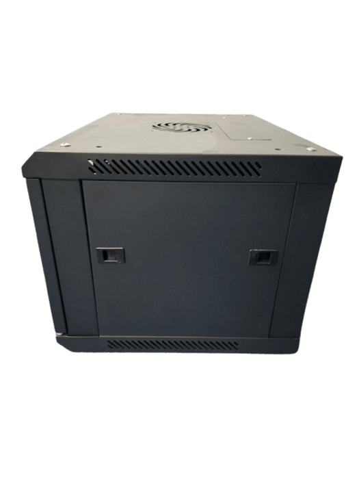 SAXXON SXR6U5406A - Gabinete de Pared Negro / 6UR / Puerta de Vidrio Templado / Dimensiones útiles: Alto 37 x ancho 53 x profundidad 40 cm