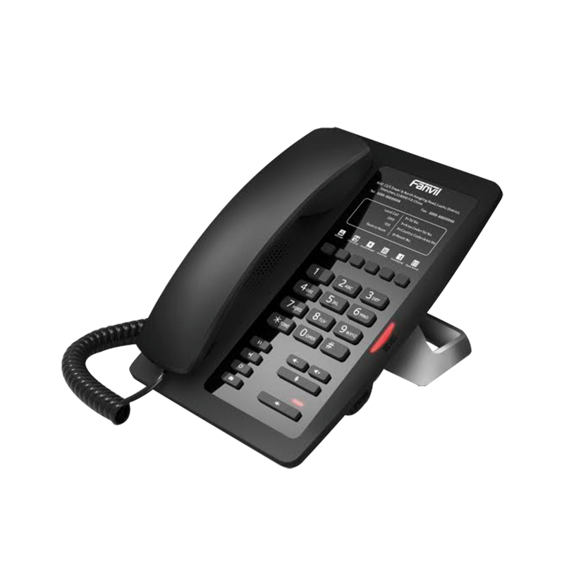 H3F Teléfono IP para Hotelería, profesional con 6 teclas programables para servicio rápido (Hotline), plantilla personalizable con PoE