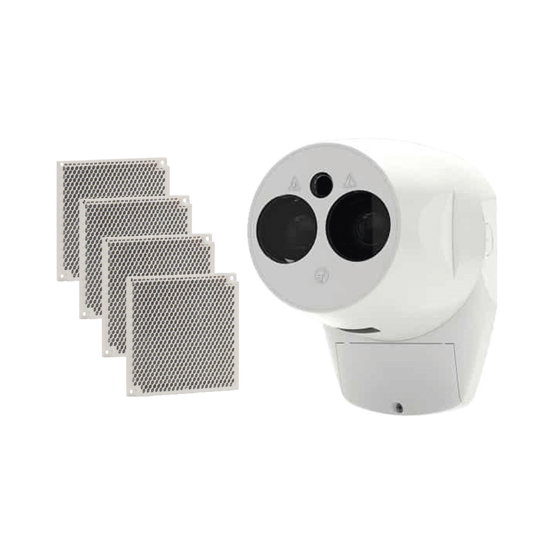 H6011-120 Detector Lineal De Humo Motorizado, Alcance Hasta 120m, Alineación Automatica, Por Haz Reflejado, Convencional, Compatible Con Todos Los Paneles De Detección De Incendio (0200-11650)