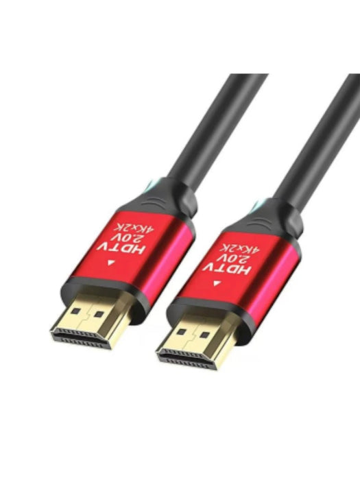 SAXXON HDMI-200 - Cable HDMI de 20 metros de alta velocidad / Versión 2.0 / Resolución 4K / Canal de retorno de audio (ARC) / Video 3D / Blindado para reducir interferencias / Chapado en oro / Alta resistencia y durabilidad.