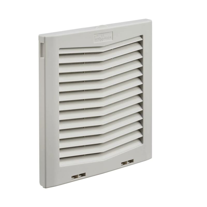 HG1000404 Rejilla de Escape Para Ventilador con Filtro HG, Protección IP54, Compatible con Ventiladores HF10 de 10 in, De Plástico, Color Gris Claro