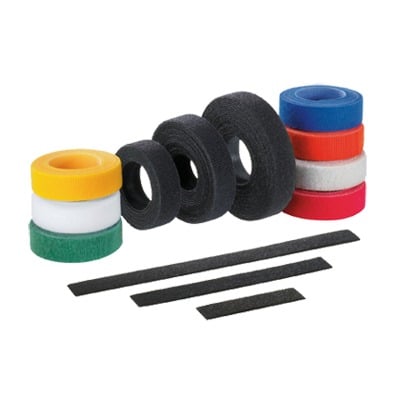 HLS-15R0 Rollo de Cinta de Contacto, de 15 Pies (4.5m) de Largo, 19.1 mm de Ancho, Color Negro