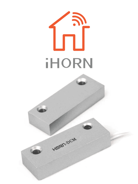 IHORN HO03F - Contacto Magnético Alámbrico de Metal. Compatible Con DSC / RISCO / IHORN / Salida N.C.