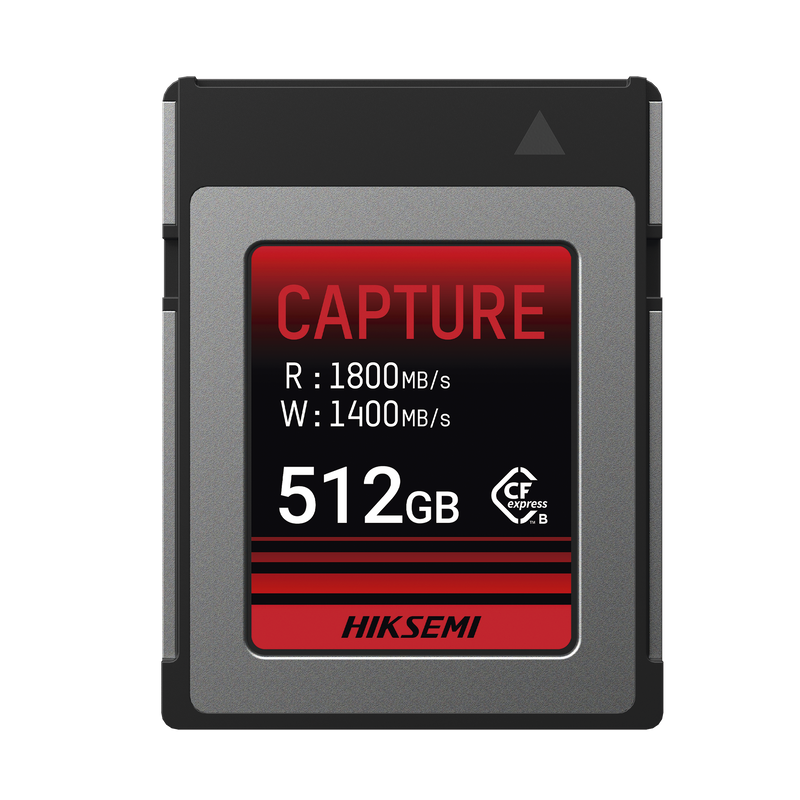 HS-CFE-E300/512G Memoria CFexpress tipo B / Clase 10 de 512 GB / Especializada para Cámaras de Fotografía y Video  / 1800 MB/s Lectura / 1700 MB/s Escritura