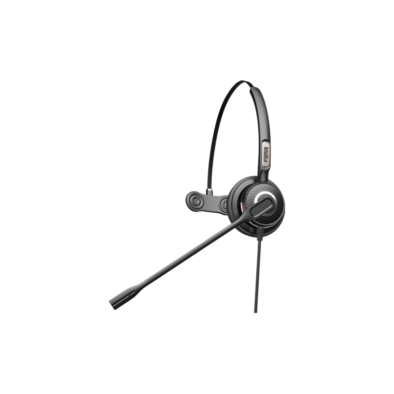HT201 Diadema monoaural con tecnología antishock para teléfonos IP FANVIL y Polycom con micrófono de cancelación de ruido, larga durabilidad