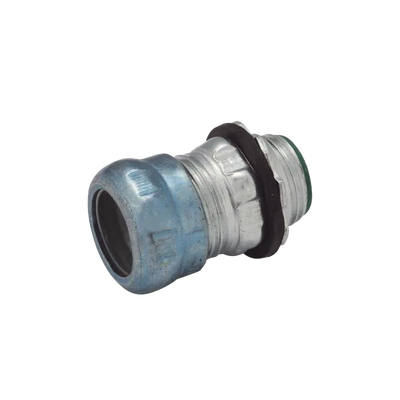 Conector de Compresión Impermeable aislado de Acero Galvanizado para Pared Delgada de 3/4" . - Toer