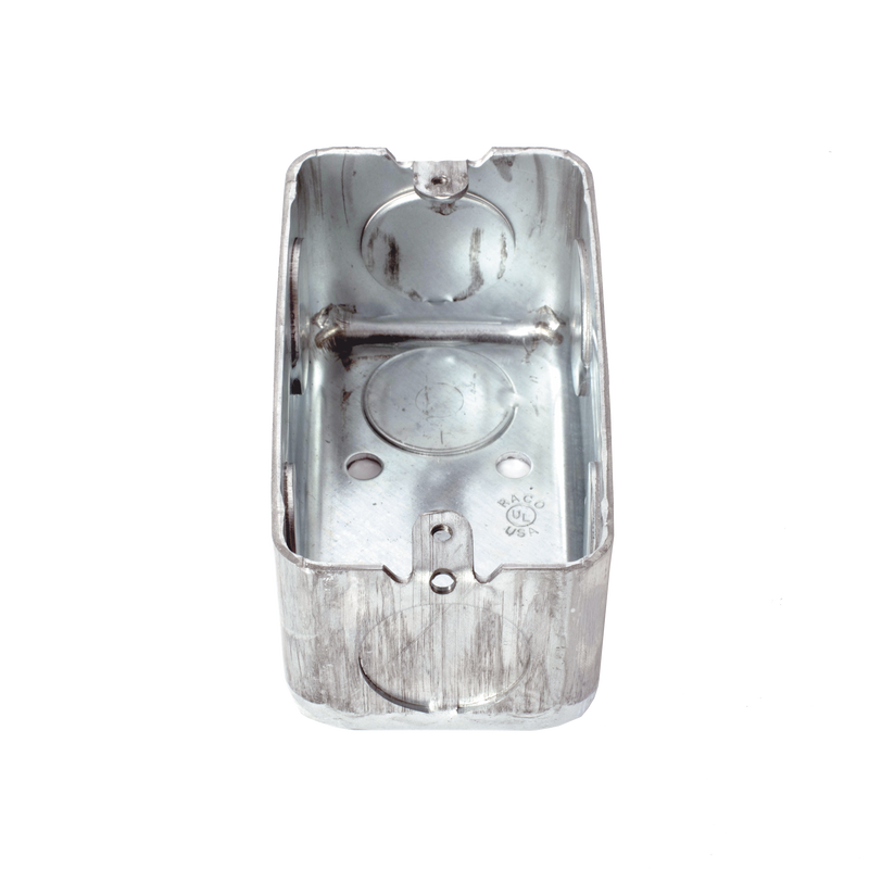 Caja (Chalupa) 4x2 / Profundidad 1-7/8 / 7 Entradas de 3/4 / Troquelada.