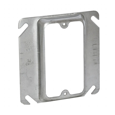 Sobretapa Cuadrada Galvanizada  de 4", realce de 1/2". - Toer