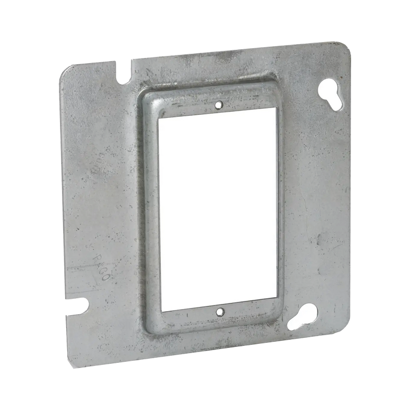 Sobretapa Cuadrada Galvanizada  de 4 11-16, realce de 1/2.