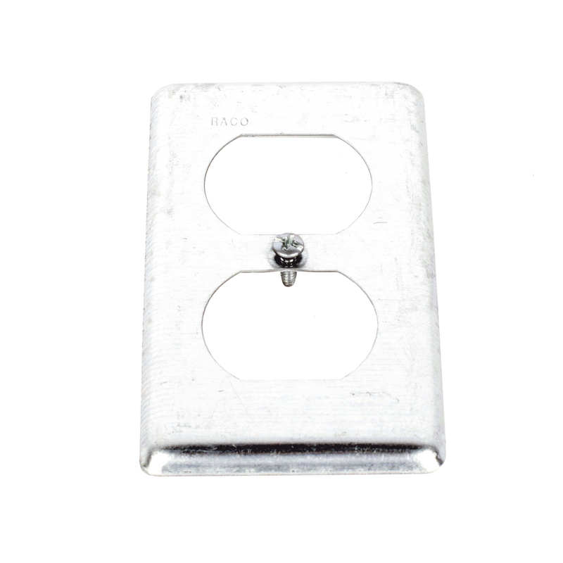 Tapa Metálica 4X2/ Para tomacorriente Duplex.