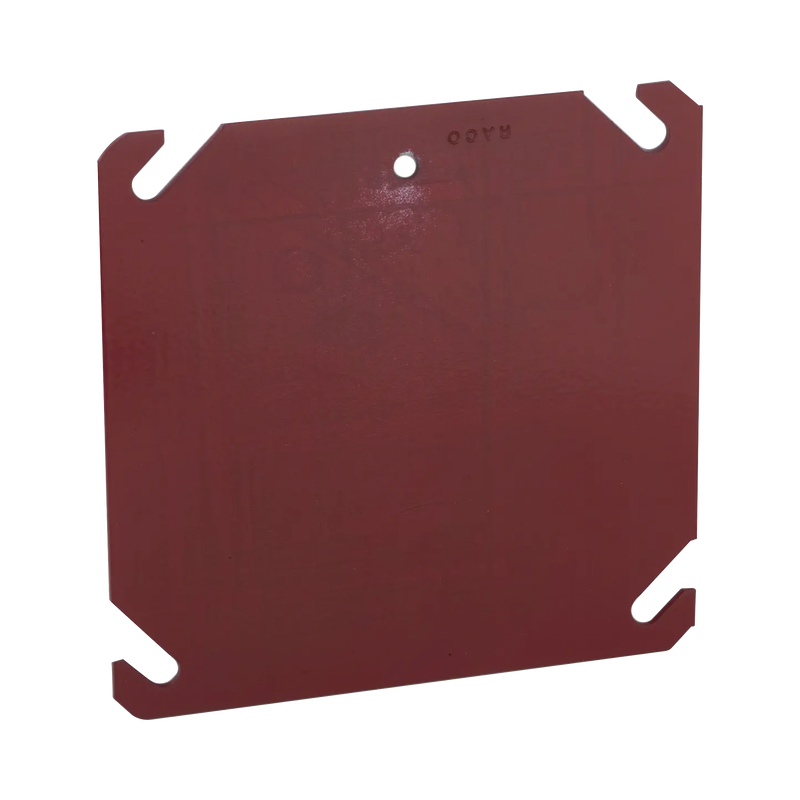 Tapa Cuadrada Para Caja Galvanizada de 4 / Color Rojo.