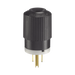 Clavija Negra 15 A 125 V CA 2 Polos 3 Hilos (NEMA 5-15P). - Toer
