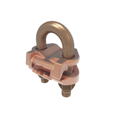 Conector Mecánico para Cable Calibre 2/0 AWG a 250 KCMIL / Paralelo o 90° a Tubo de 3/8" o Varilla de 5/8" - 3/4". - Toer