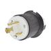 Clavija Industrial con Bloqueo de Media Vuelta / 30 A 125 V CA / 2 Polos 3 Hilos / Color Blanco y Negro / Nema L5-30P. - Toer