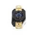 Receptáculo de Media Vuelta Industrial 30 A 250 V CA 2 Polos 3 Hilos (Nema L6-30R) Color Negro. - Toer