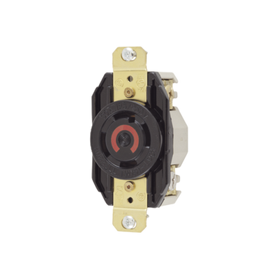 Receptáculo con Bloqueo de Media Vuelta Industrial 30 a 125/250 V CA / 3 Polos 4 Hilos / Nema L14-30R.