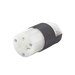 Conector Entrada Recta/ 20 A 125V/ 2 Polos 3 Hilos/ Nema 5-20 R/ Grado Industrial- Comercial / Color Negro-Blanco. - Toer
