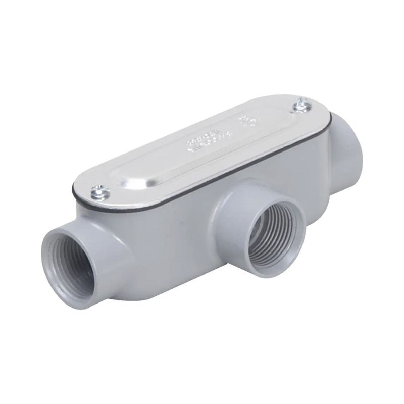 Caja Condulet tipo T de 1/2 (12.7 mm) / Con tapa y empaque.