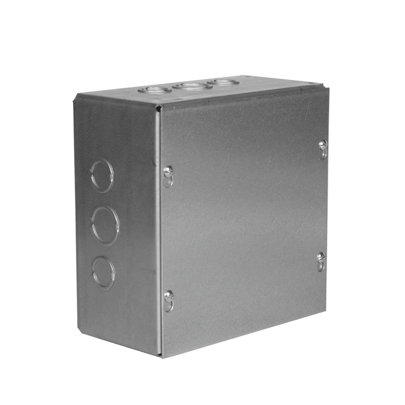 Caja Extra Grande 15x15x 4/ Profundidad 4/Entradas Laterales - Finales 4 Entradas de 1/2- 3/4, 2 Entradas de 3/4 - 1 y 2 Entradas de 1- 1 1/4/ Incluye tapa / Incluye tapa.