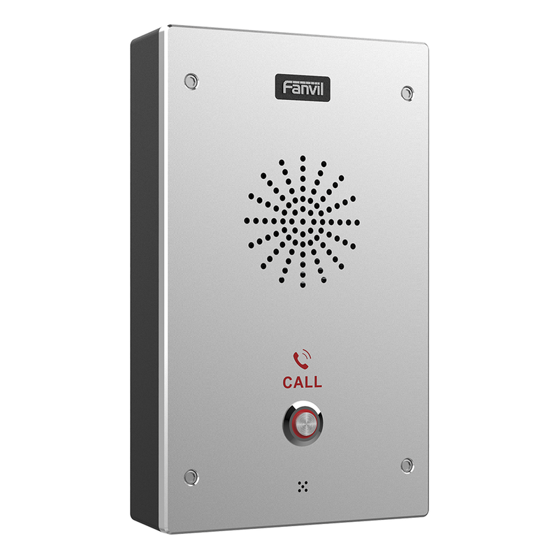I16S Intercomunicador IP, 2 líneas SIP, 2 relevadores con botón para llamada, anti-vandálico, IP65 e IK10, PoE
