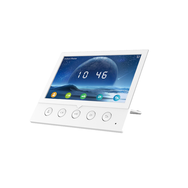 I52W Monitor IP/SIP para interior, Wi-Fi, pantalla a color de 7, audio de 2 vías, PoE, 8 interfaces de entrada de alarma.