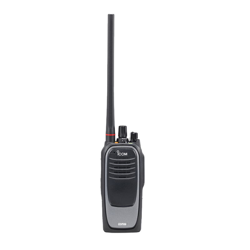 IC-F4400D/21S Radio digital NXDN sin pantalla en la banda de UHF, rango de frecuencia 380-470MHz, sumergible IP68, con encriptación DES, GPS,  bluethooth, grabador de voz, 32 canales. no incluye cargador ni antena.