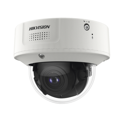 Domo IP 4 Megapixel / Lente Mot. 2.8 - 12 mm / 40 mts IR EXIR / IP67 / IK10 / H.265+ / Conteo de Personas por Detección de Rostro (Base de Datos) / WDR 140 dB / DeepinView / 2 Micrófonos Integrados - Toer