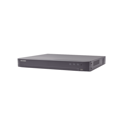 DVR 16 Canales TURBOHD + 16 Canales IP / 8 Megapixel (4K) / Audio por Coaxitron / ACUSENSE / Reconocimiento Facial / 2 Bahías de Disco Duro / Salida de Video en 4K / H.265+ / Alarmas I/O - Toer