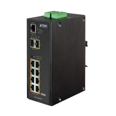 IGS-10020HPT Switch Industrial Administrable Capa 2, 8 puertos PoE Gigabit 802.3af/at, 2 Puertos SFP de 1 / 2.5 Gigabit, Entrada de Voltaje Secundaria para Fuente Redundante