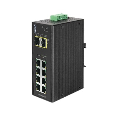 IGS-10020MT Switch Industrial Administrable Capa 2, 8 Puertos 10/100/1000T, 2 Puertos SFP 1G / 2.5 G BASE X