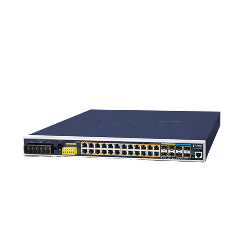 IGS-6325-24P4X Switch Industrial Capa 3, 24 Puertos Gigabit PoE 802.3af/at, 4 Puertos SFP 1 G, 4 Puertos SFP de 10 G